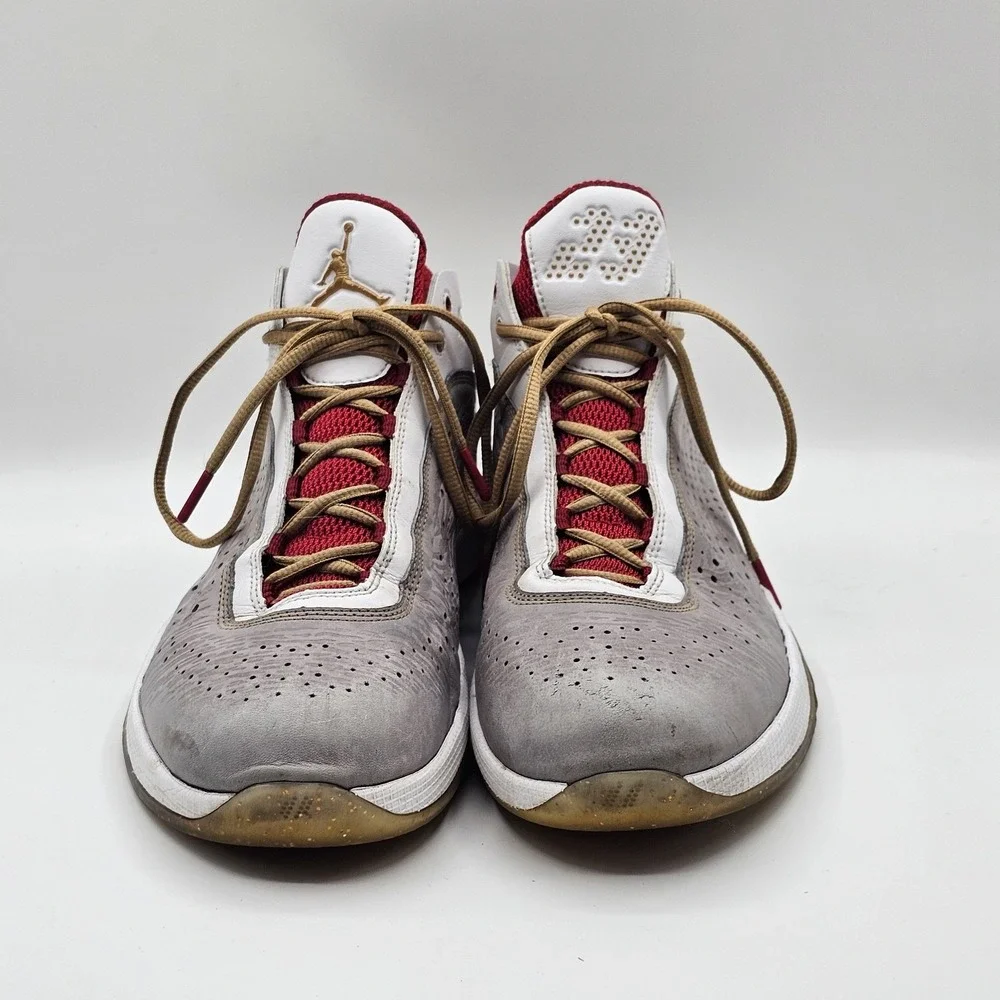 Jordan Air Jordan Shoes Mens Size 10 Gray White Mid Top Basketball 2010 Sneakers